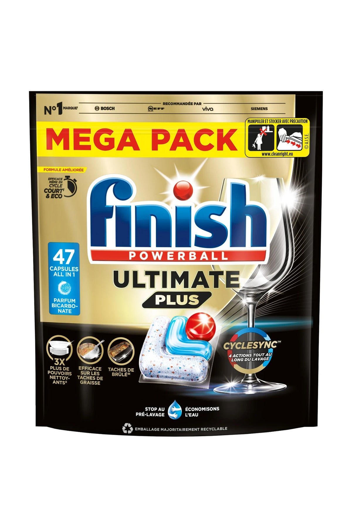 Powerball Ultimate Plus Capsule Detergent pentru Mașina de Spălat Vase Import Italia, 47 Buc