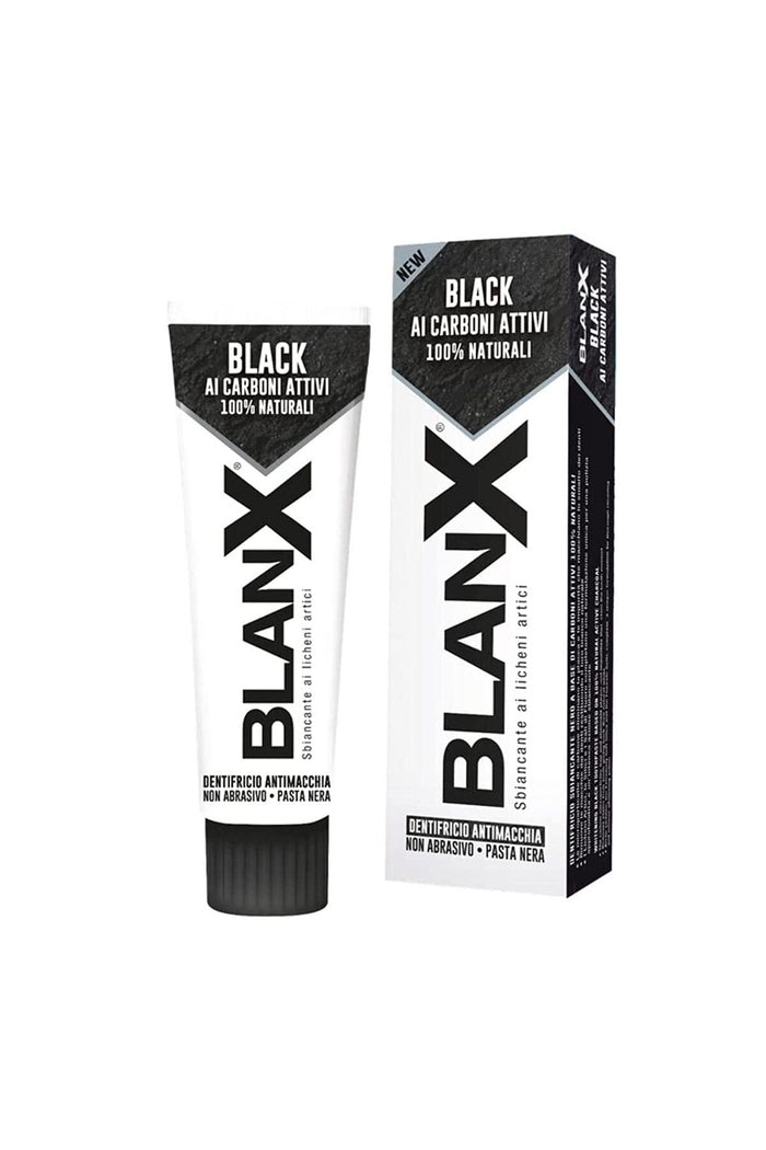 Blanx Black Charcoal Pasta de Dinti Import Italia, 75ml, cu Carbune Activ si Licheni Islandezi