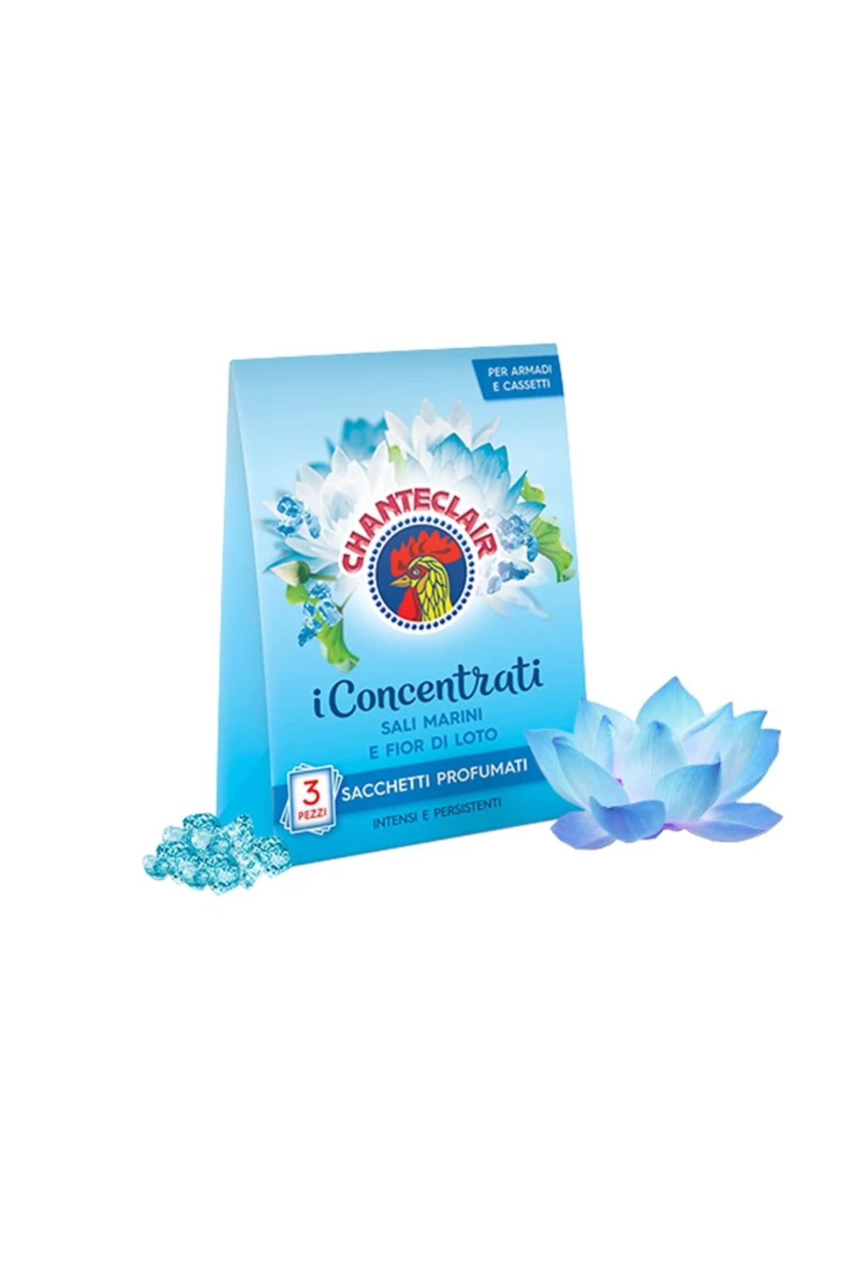 Chanteclair Săculeți Parfumați pentru Dulap și Sertare, Sare de Mare și Lotus, 3 Bucăți - Import Italia