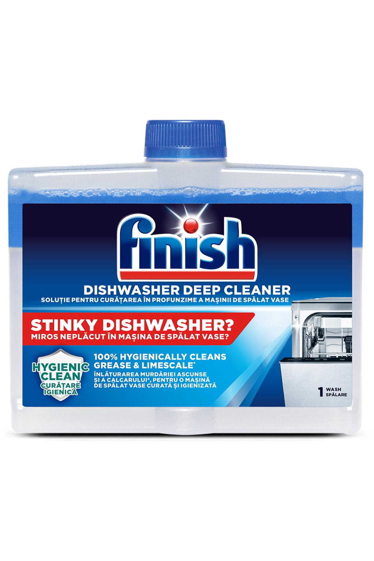 Solutie de curatare pentru masina de spalat vase Finish, 250 ml