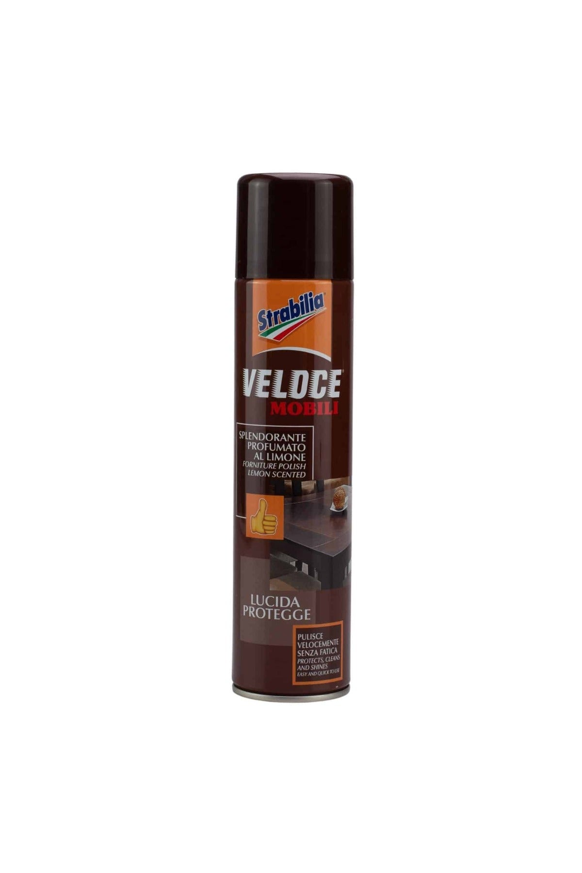 Strabilia Spray Lustruitor pentru Mobilă cu Parfum de Lămâie Import Italia, Curăță și Protejează, 400 ml