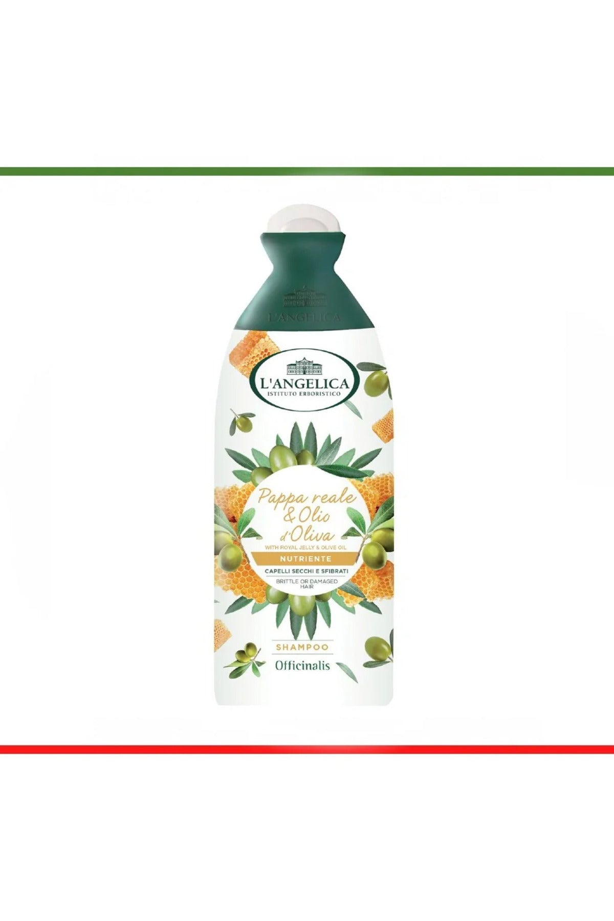L’Angelica Shampoo Nutritiv cu Lăptișor de Matcă și Ulei de Măsline 250 ml – Pentru Păr Uscat, Fragil și Deteriorat, Hrănire și Hidratare, Importat din Italia