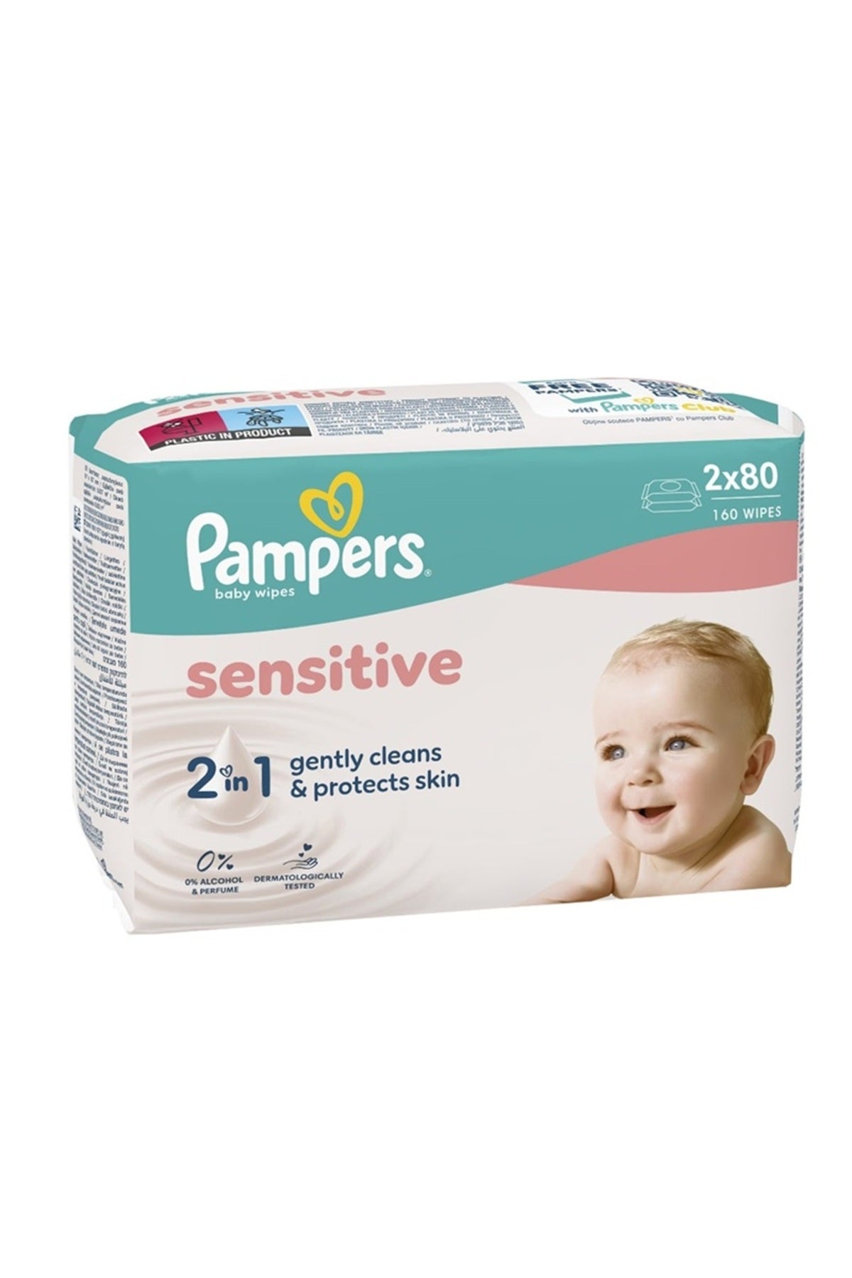 Servetele umede Sensitive, 4 pachete x 80 servetele, 320 buc