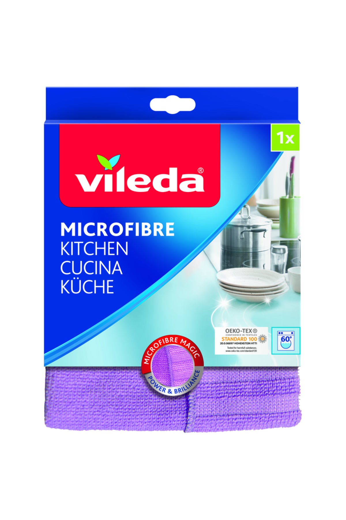 Laveta Microfibra Bucatarie, cu Banda Abraziva, Curatare fara Zgarieturi
