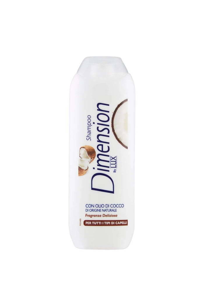 Dimension by Lux Șampon cu Ulei de Cocos 250 ml – Șampon Nutritiv pentru Toate Tipurile de Păr, Păr Moale și Hrănit, Importat din Italia