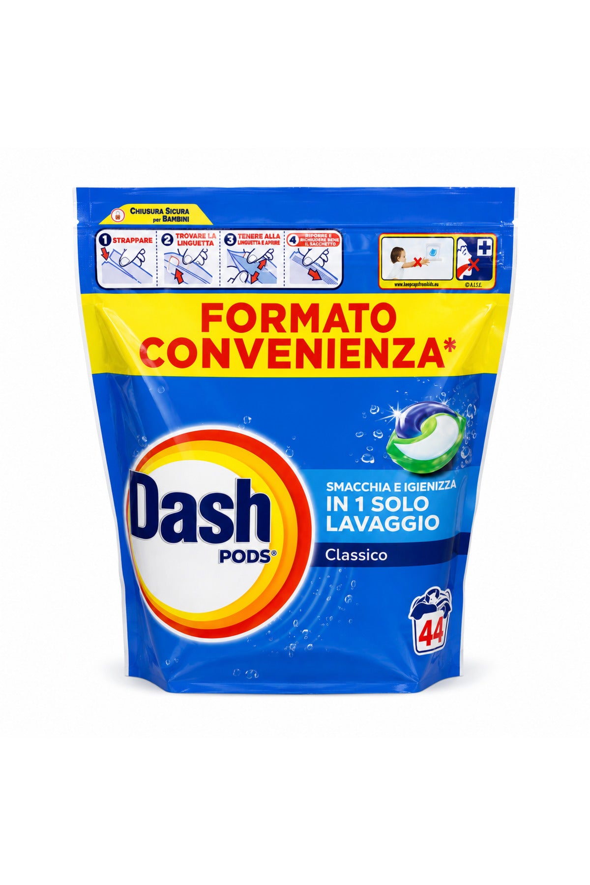 PODS Classico Detergent Capsule pentru Rufe Import Italia, 44 Spălări