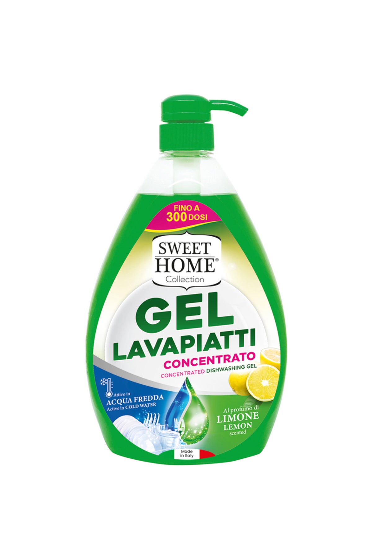 Detergent de Vase Gel Concentrat cu Lămâie 1000 ml – Import Italia