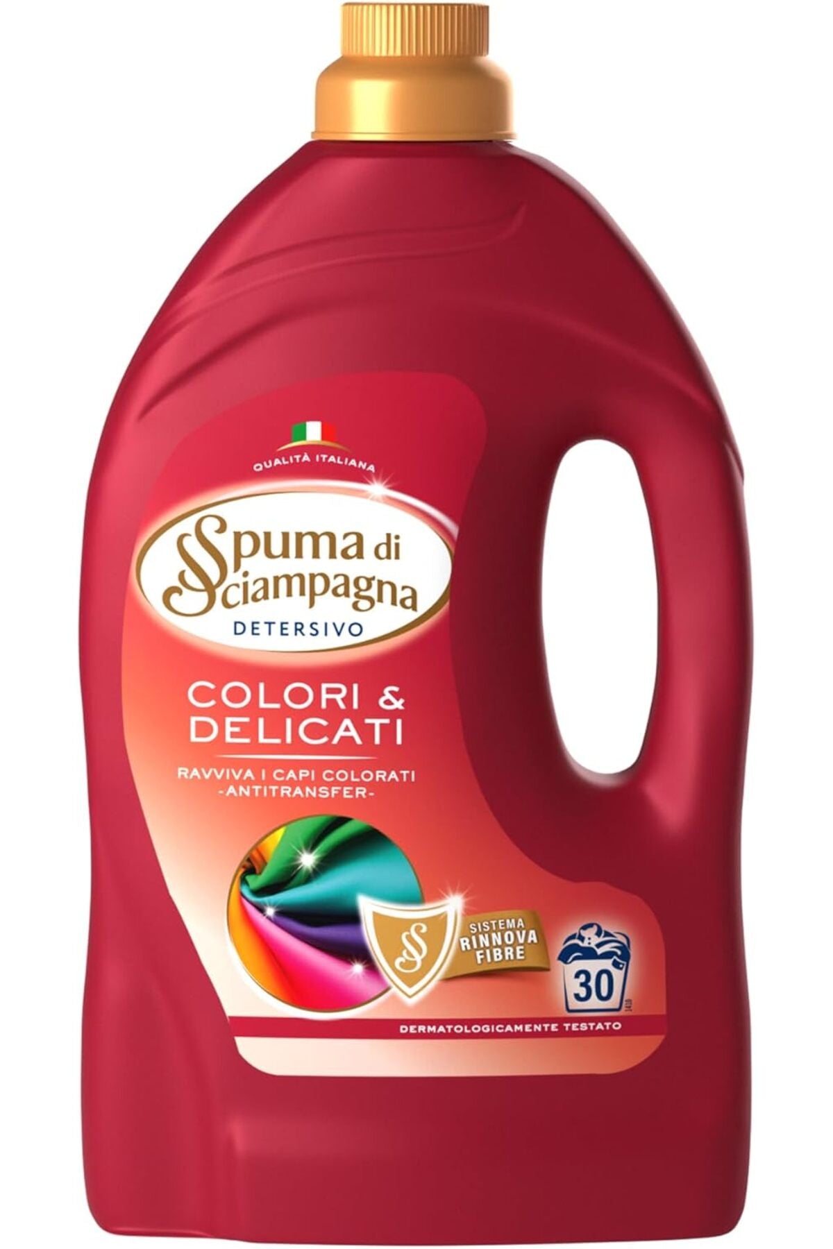 Spuma di Sciampagna Detergent Lichid Rufe Colorate & Delicate – 30 de spalari - 1350 ML - Import Italia