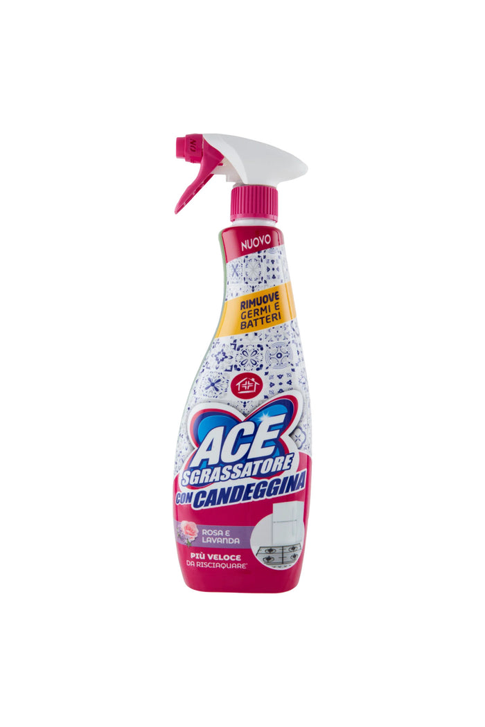 Degresant Spray cu Înălbitor pentru Bucătărie și Suprafețe Import Italia, Trandafir și Lavandă, 600 ml