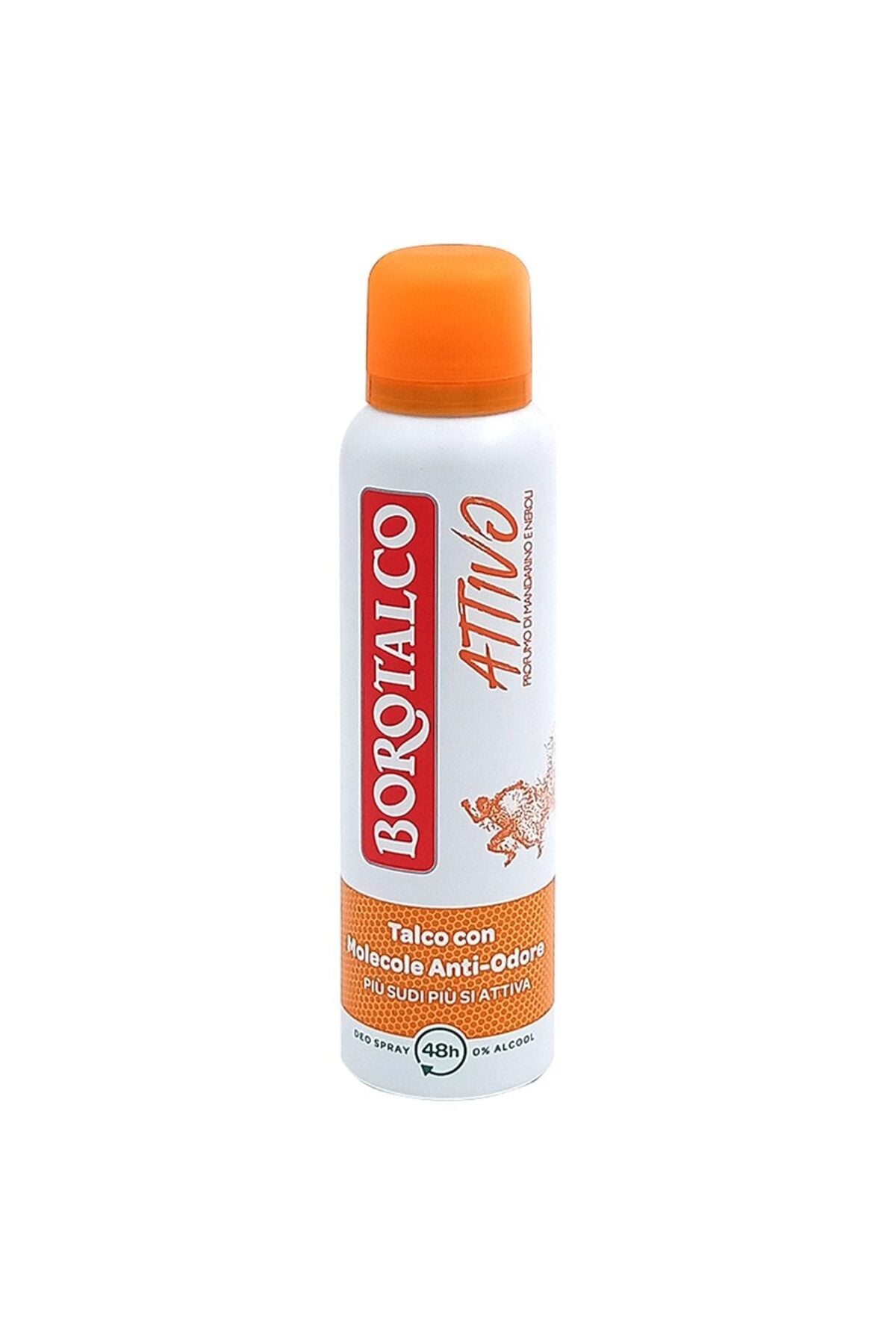 Deodorant Antiperspirant, Borotalco, 150 ml 48H Active Mandarina Neroli