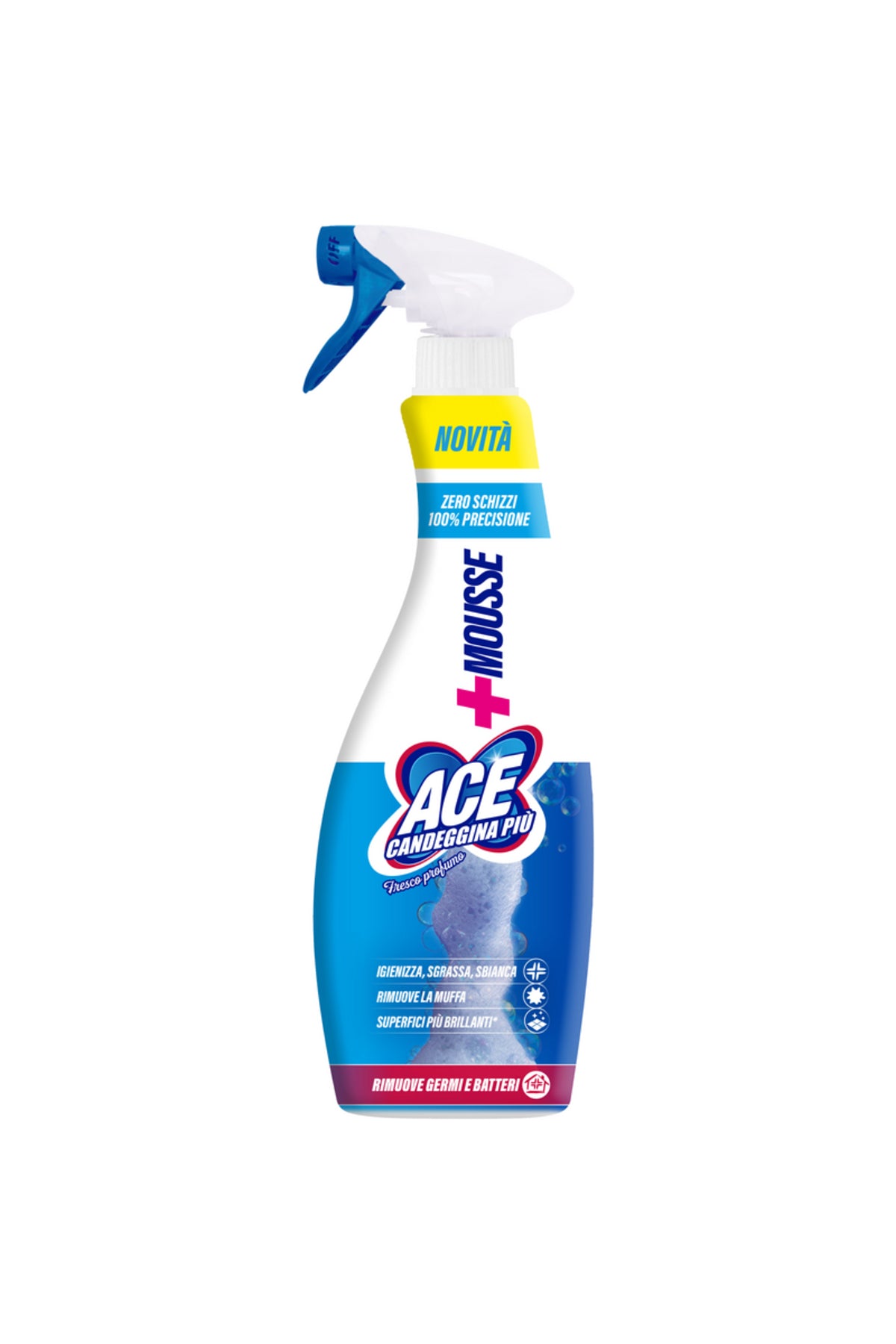 Înălbitor Candeggina Più Mousse Spray cu parfum proaspăt, 690 ml, Import Italia