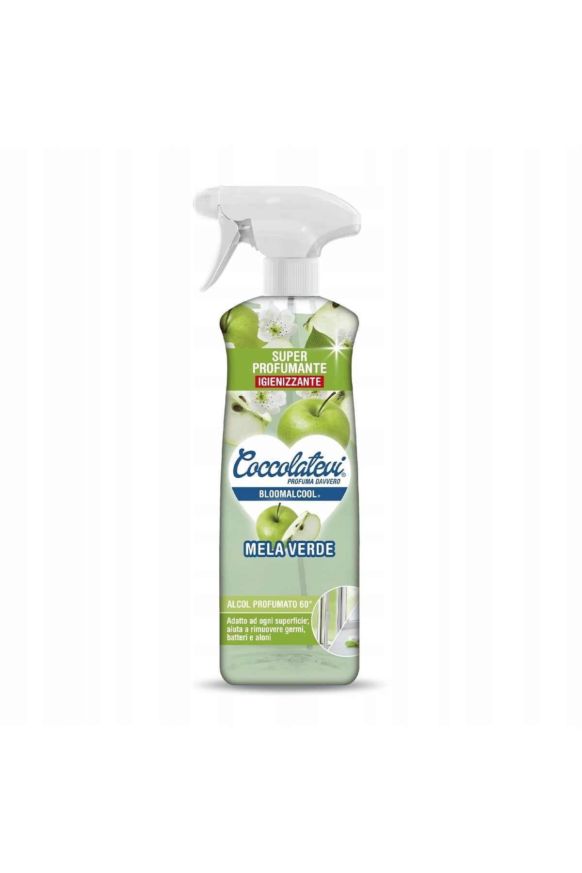Bloomalcool Import Italia, Alcool Igienizant 60° Super Parfumat, Măr Verde, 750ml