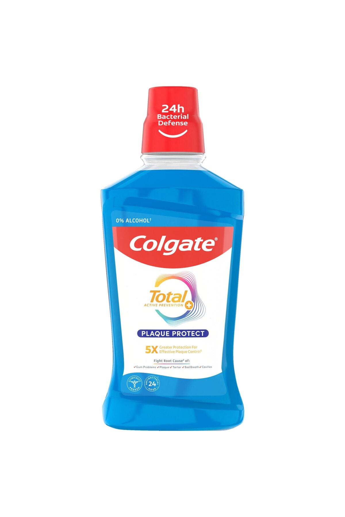 Apă de gură fără alcool Total Plaque Protect - 500 ml | Apărare avansată împotriva plăcii bacteriene pentru adulți