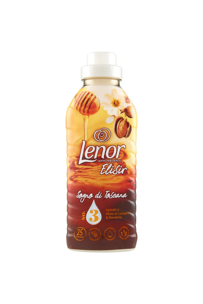 Lenor Elisir Sogno di Toscana 525 ml – Balsam de Rufe Concentrat, 25 Spălări, Parfum de Miere de Castan și Migdale, Importat din Italia