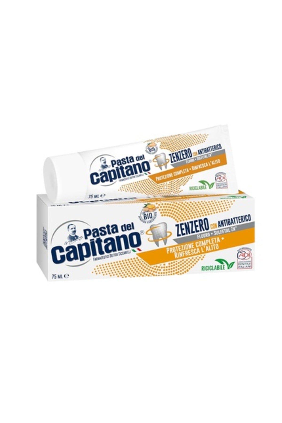 Pastă de dinți, Pasta del Capitano, Bio Ginger, acțiune antibacteriană, 75 ml