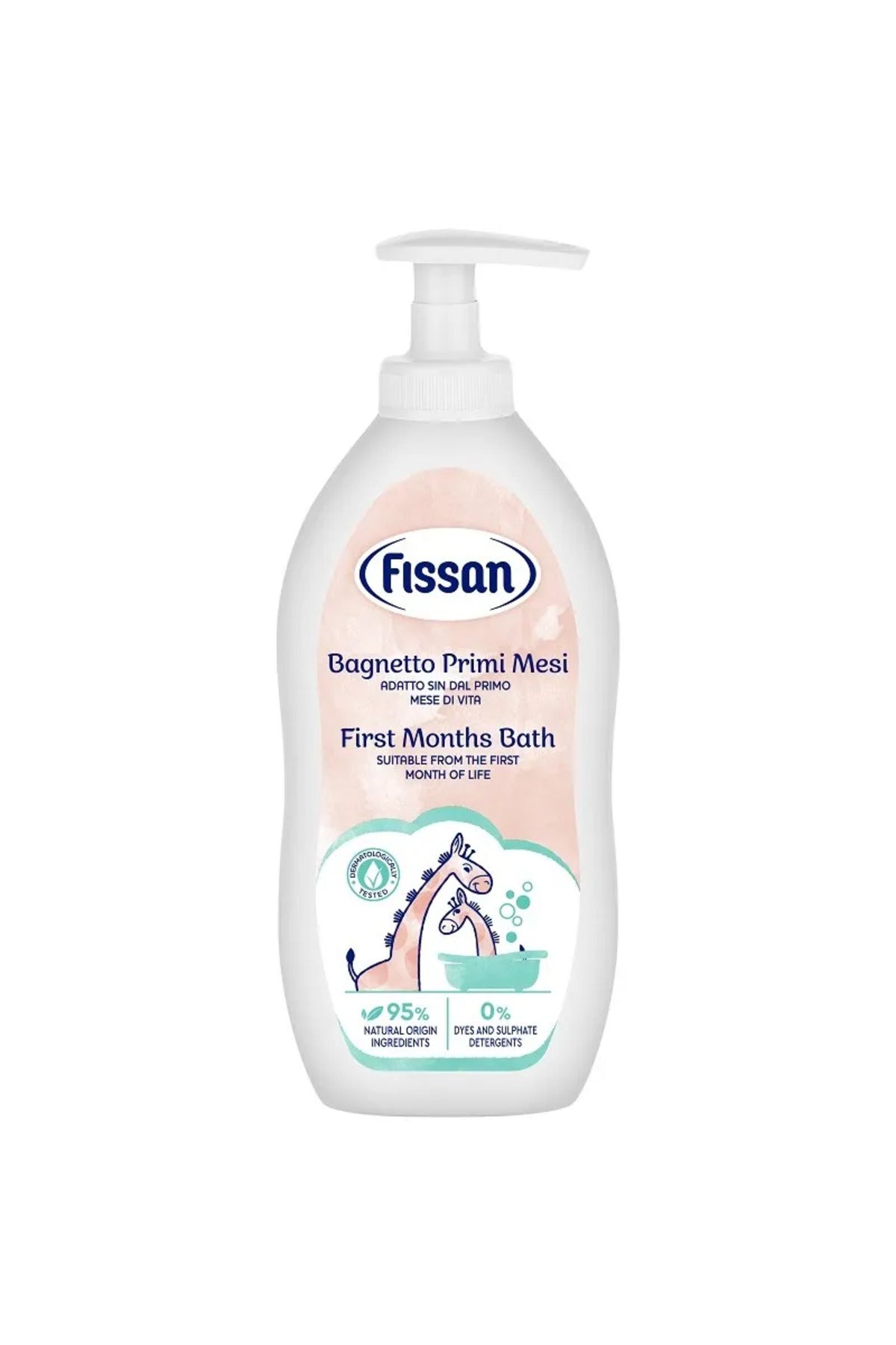 Fissan Baby Bagnetto Primi Mesi 400 ml – Gel de Baie pentru Bebeluși cu Miere și Glicerină, Import Italia