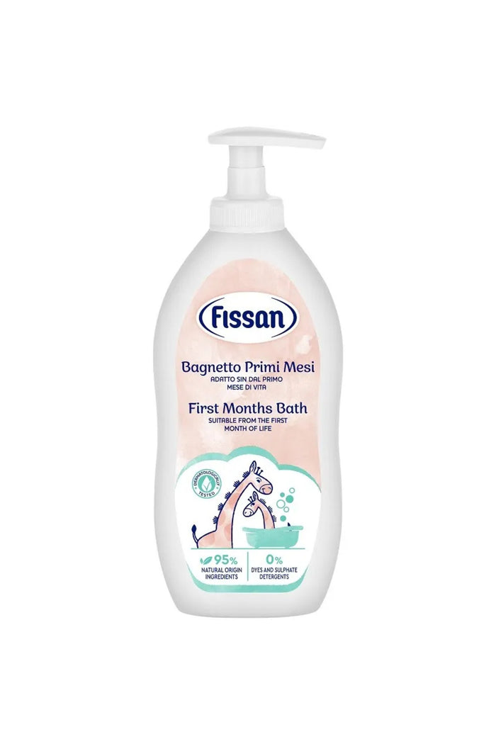 Fissan Baby Bagnetto Primi Mesi 400 ml – Gel de Baie pentru Bebeluși cu Miere și Glicerină, Import Italia