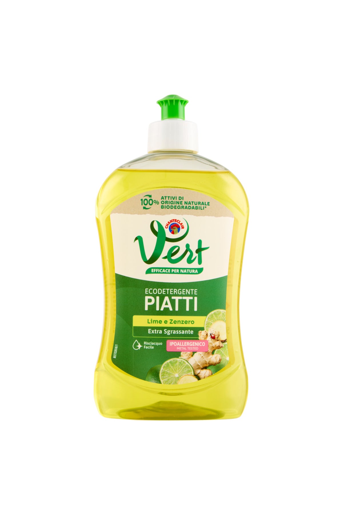 Chanteclair Vert Detergent Concentrat Vase de Spălat Manual Import Italia, Lime și Ghimbir, 500 ml