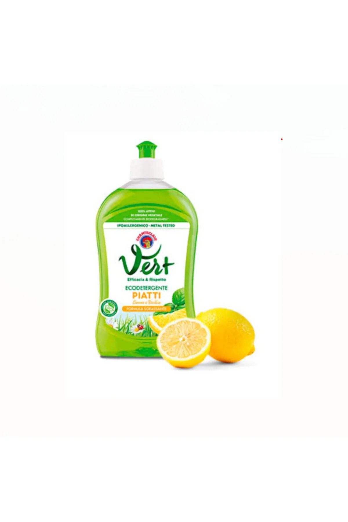 Chanteclair Vert Detergent Concentrat Vase de Spălat Manual Import Italia, Lămâie și Busuioc, 500 ml