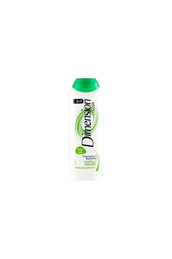 Dimension by Lux Șampon și Balsam 2 în 1 pentru Păr Gras 250 ml – Efect Reechilibrant cu Extract de Ceai Verde, Pentru Păr Curat și Strălucitor, Importat din Italia