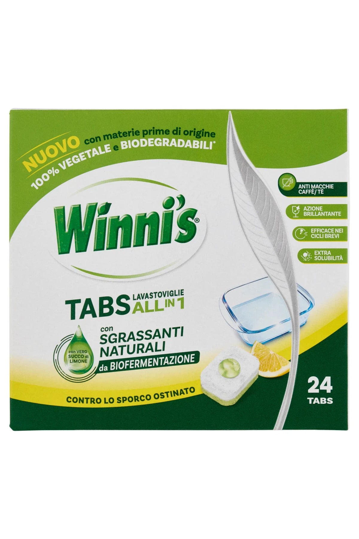 Pastile pentru Mașina de Spălat Vase Winni's All in 1 - 24 Tablete – Import Italia