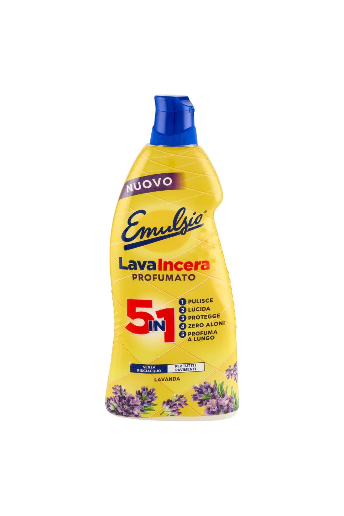 Emulsio Lavaincera Detergent cu Ceară 5în1 pentru Toate Pardoselile Import Italia, Lavandă, 875 ml